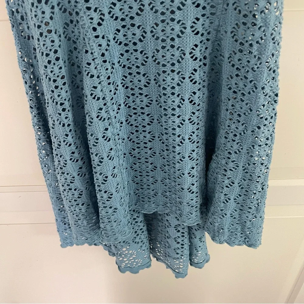 Free People FP Beach Open Knit Crochet High Low Cover Up Dress S 26836 - Picture 5 of 11